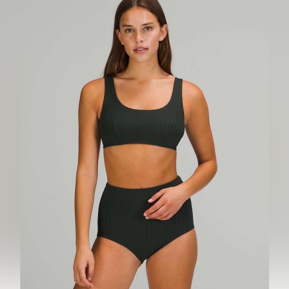 Lululemon Ribbed Square-Neck Swim Top - Picture 1 of 4